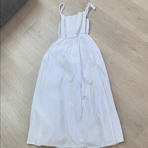 Old Navy White Open Back Sun Dress